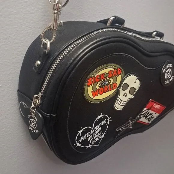 Dolls Kill X DARIA Mystik Spiral Fan Mini Guitar Bag Rare Price Firm - Picture 1 of 9